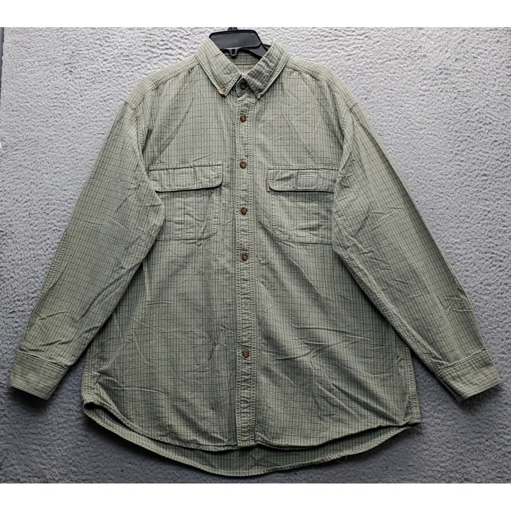 Woolrich Flannel Shirt Men Large Multi Plaid Long Sleeve Collar Button Down 6064